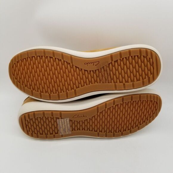 Clarks Women's Nalle Lace Nubuck Leather Sneakers Sz 11 M Camel Beige Low Top - Picture 5 of 7